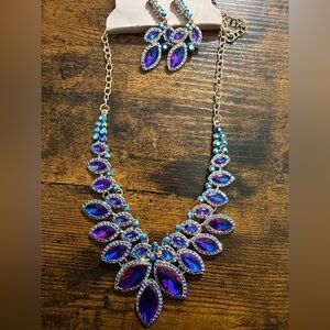 Statement Necklace & Earrings Set